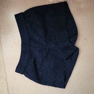 J Crew, Woman's, sz 00, Navy Textured Shorts, Elastized Waist, 2 Pockets